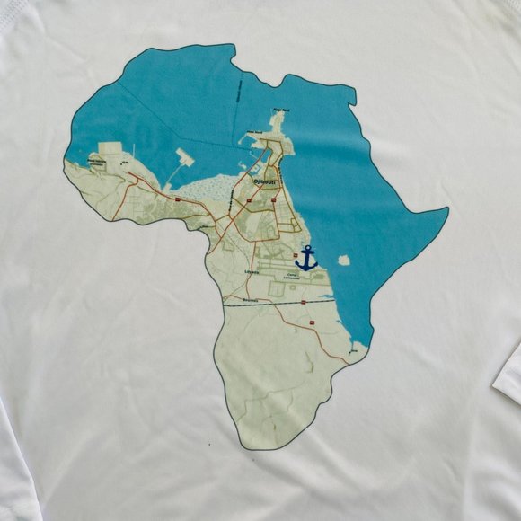 NEW without TAGS Vapor long sleeve rash guard with print of Djibouti - Picture 4 of 9